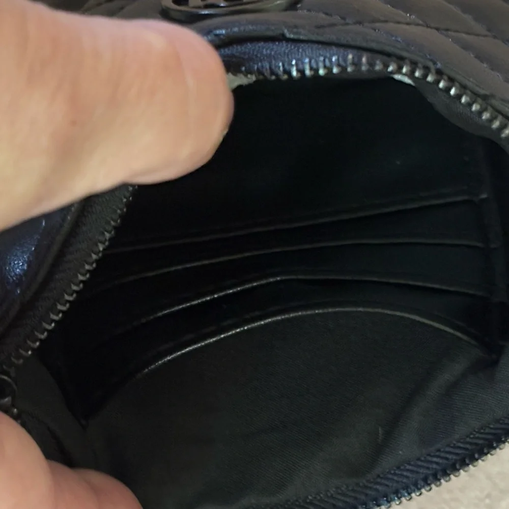 Badgley Mischka Black Quilted Wristlet - Picture 7 of 8